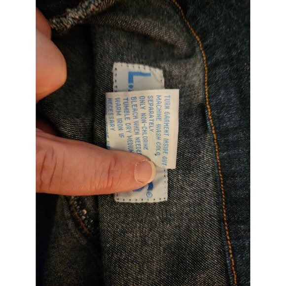 Vintage L A Blues Women Plus Size 22/24 Jean Jacket Full Zip Front Studded - Picture 5 of 11